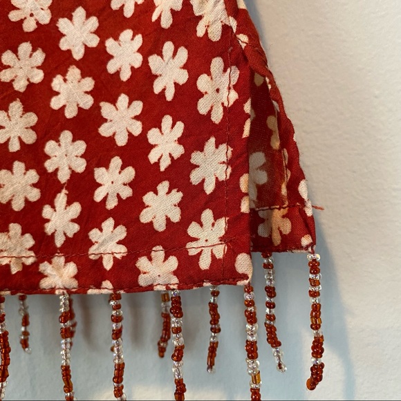 Fabindia Boho style cami red beaded tassels like new! - Picture 7 of 15